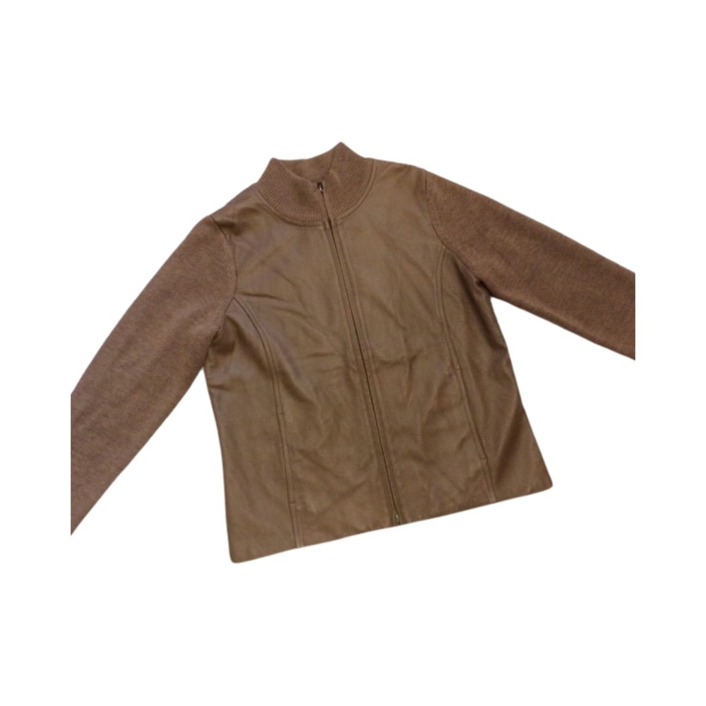 Pendleton Petite Leather Merino Wool Jacket Size S